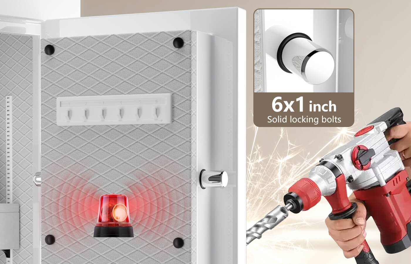 Anti-theft & Pry-resistant - SPARK 8 cu.ft Heavy Duty Fireproof Jewelry Safe Extra Large Fire resistant Safe For Home