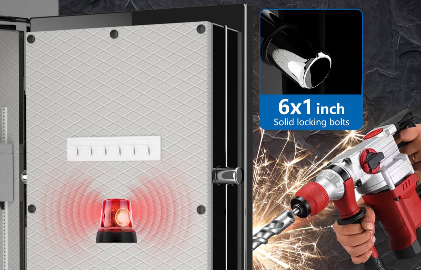 SPARK Heavy Duty Fireproof Jewelry Safe Extra Large Fire resistant Safe For Home Anti-theft & Pry-resistant