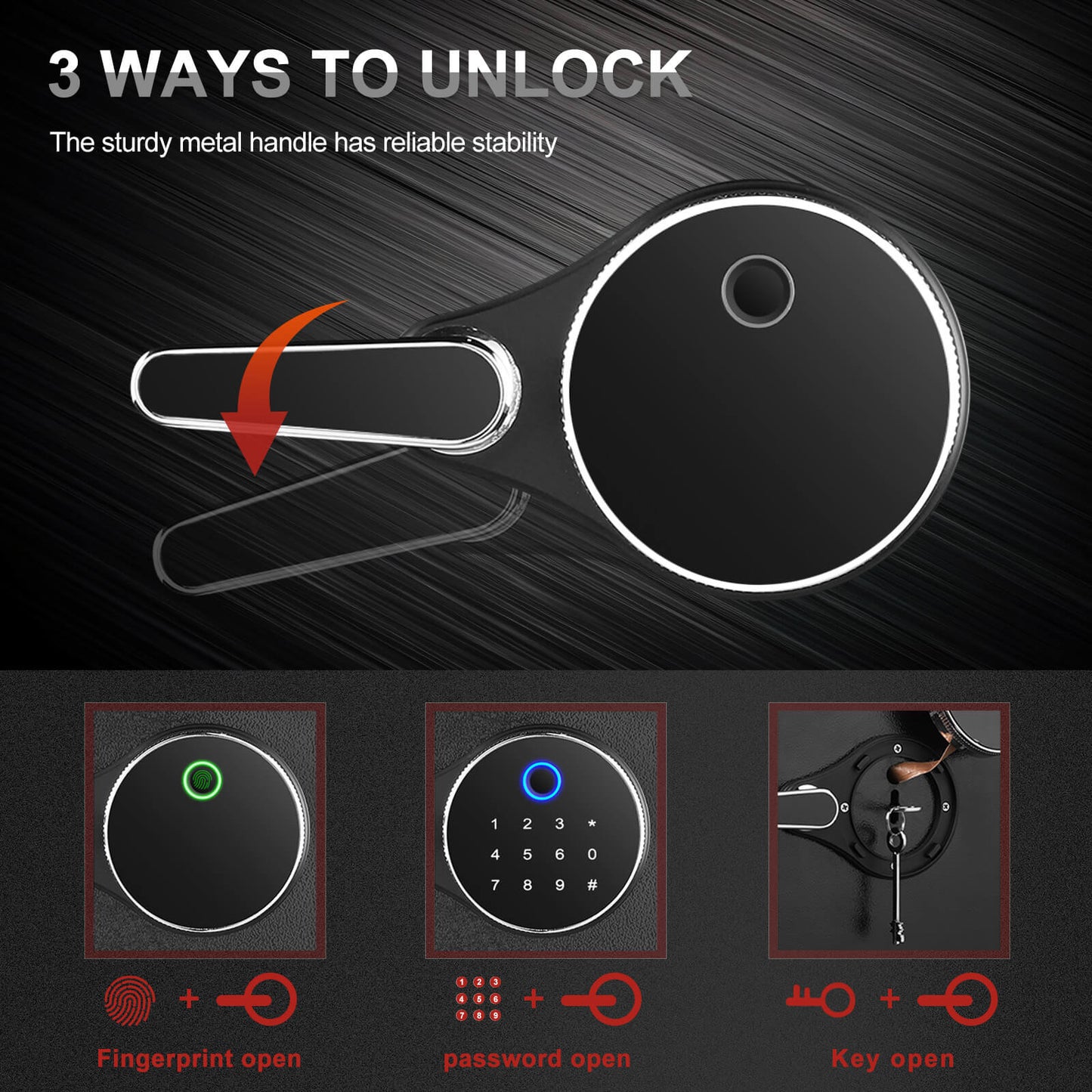 Fireproof Safe with Fingerprint 2.3 Cubic Feet 42OE - TIGERKING 的副本 TIGERKING SAFE