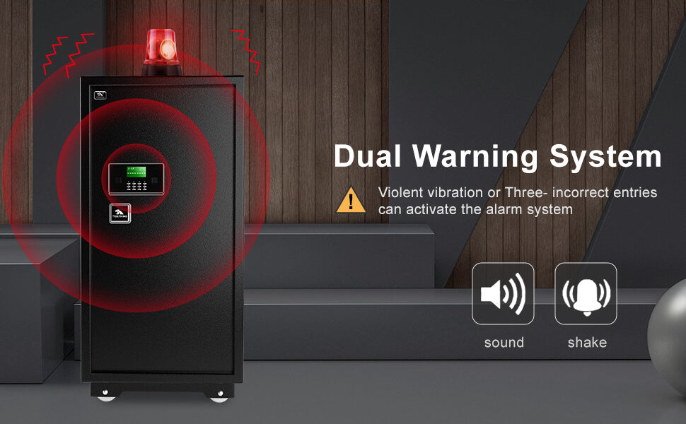 TIGERKING 11.5 Cubic Feet Extra Large Heavy Duty Safe Box, Home Safe with Double Safety Key Lock and Separate Lock Box, Digital safe, 120XH Large Jewelry Safe Box for Home