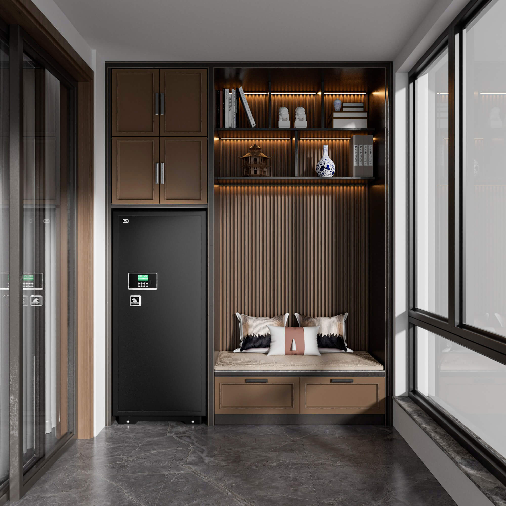 TIGERKING 17.6 Cubic Feet 150XH-1 tall white safe looks like furniture Extra Large Heavy Duty Safe Box Home Safe Wardrobe & Living Room Safe