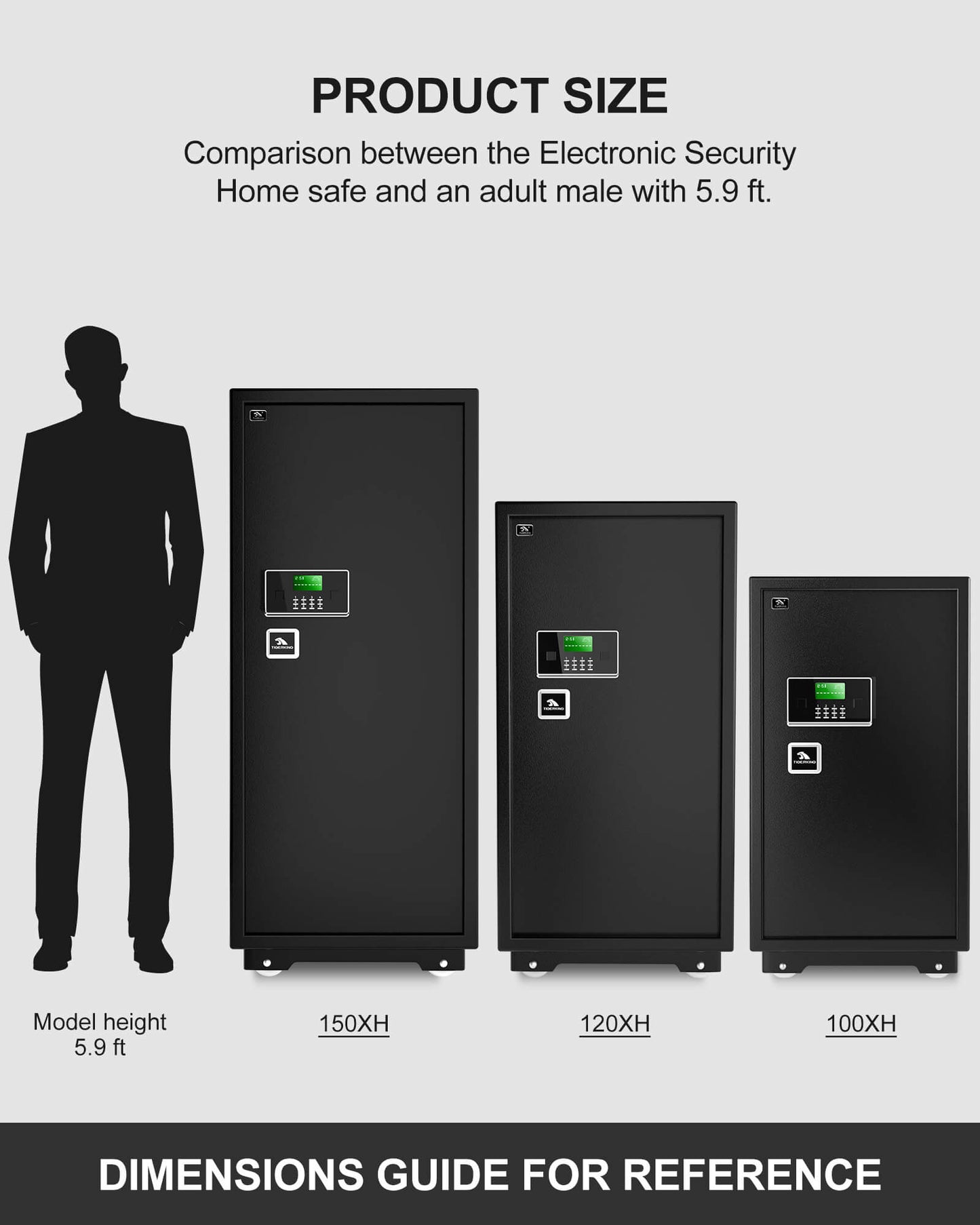 Heavy Duty Jewelry Safe Black ‎17.6 Cubic Feet 150XH-1 TIGERKING SAFE