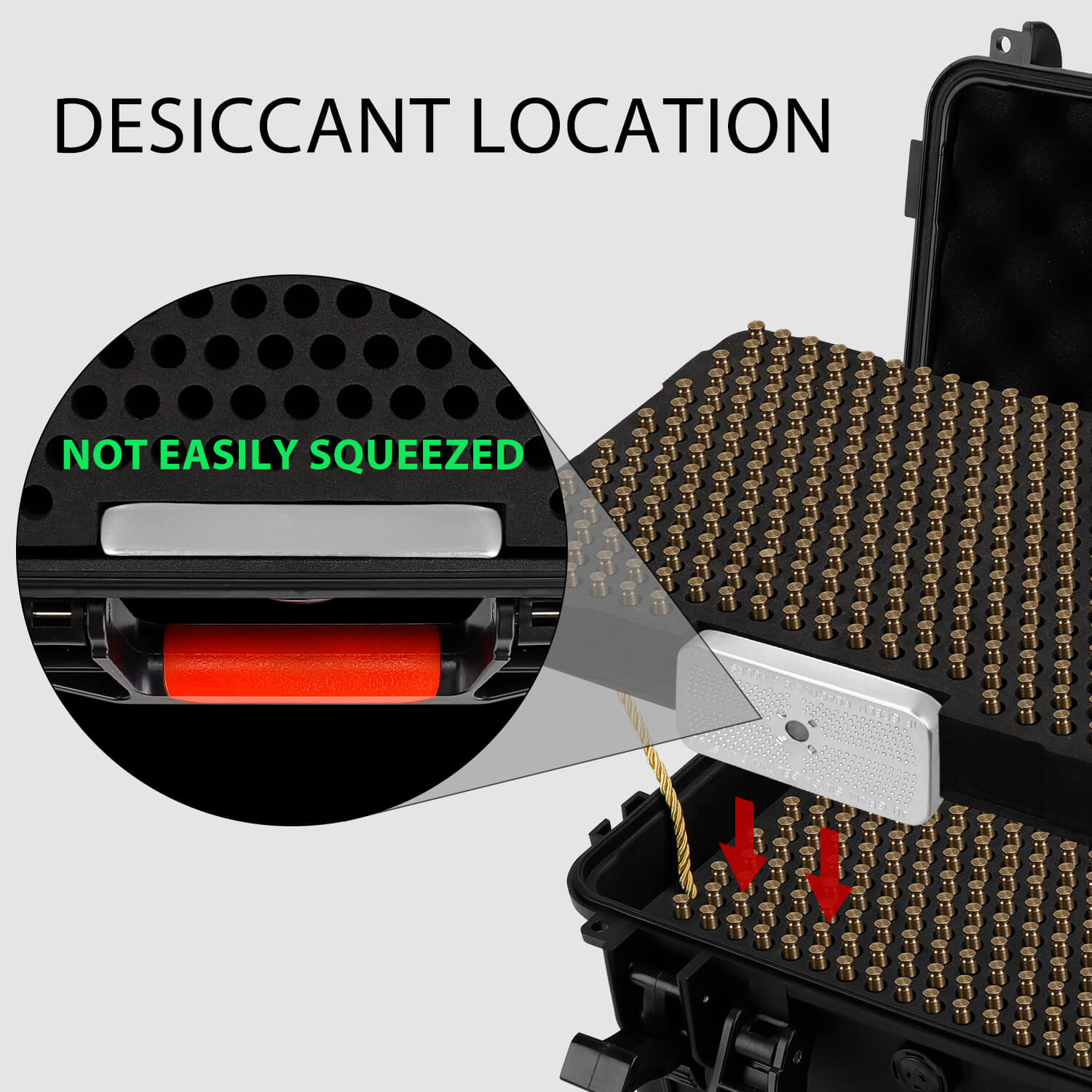 TIGERKING 640 Round Ammo Storage Case - 9mm Bullet Travel Safe/Mil Spec/Durable Waterproof Ammo Box