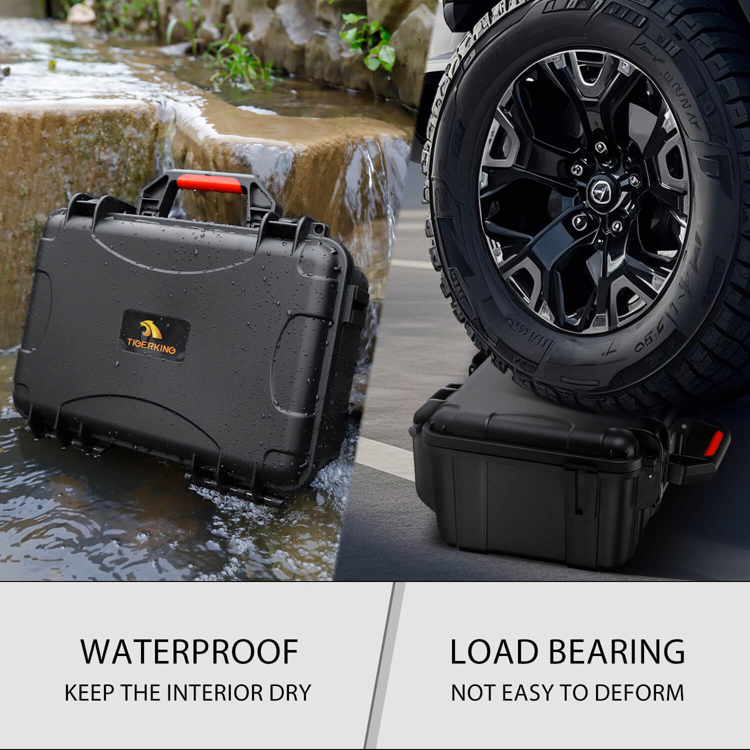 TIGERKING 640 Round Ammo Storage Case - 9mm Bullet Travel Safe/Mil Spec/Durable Waterproof Ammo Box