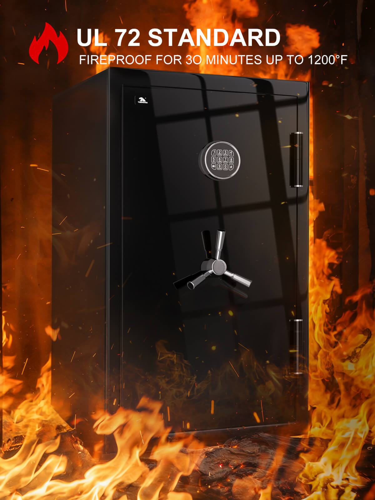 TIGERKING SPARK3822 8.78 Cu Ft Fireproof and Waterproof Safe look like furniture, Heavy-Duty Steel Large Floor Safe for Home & Office