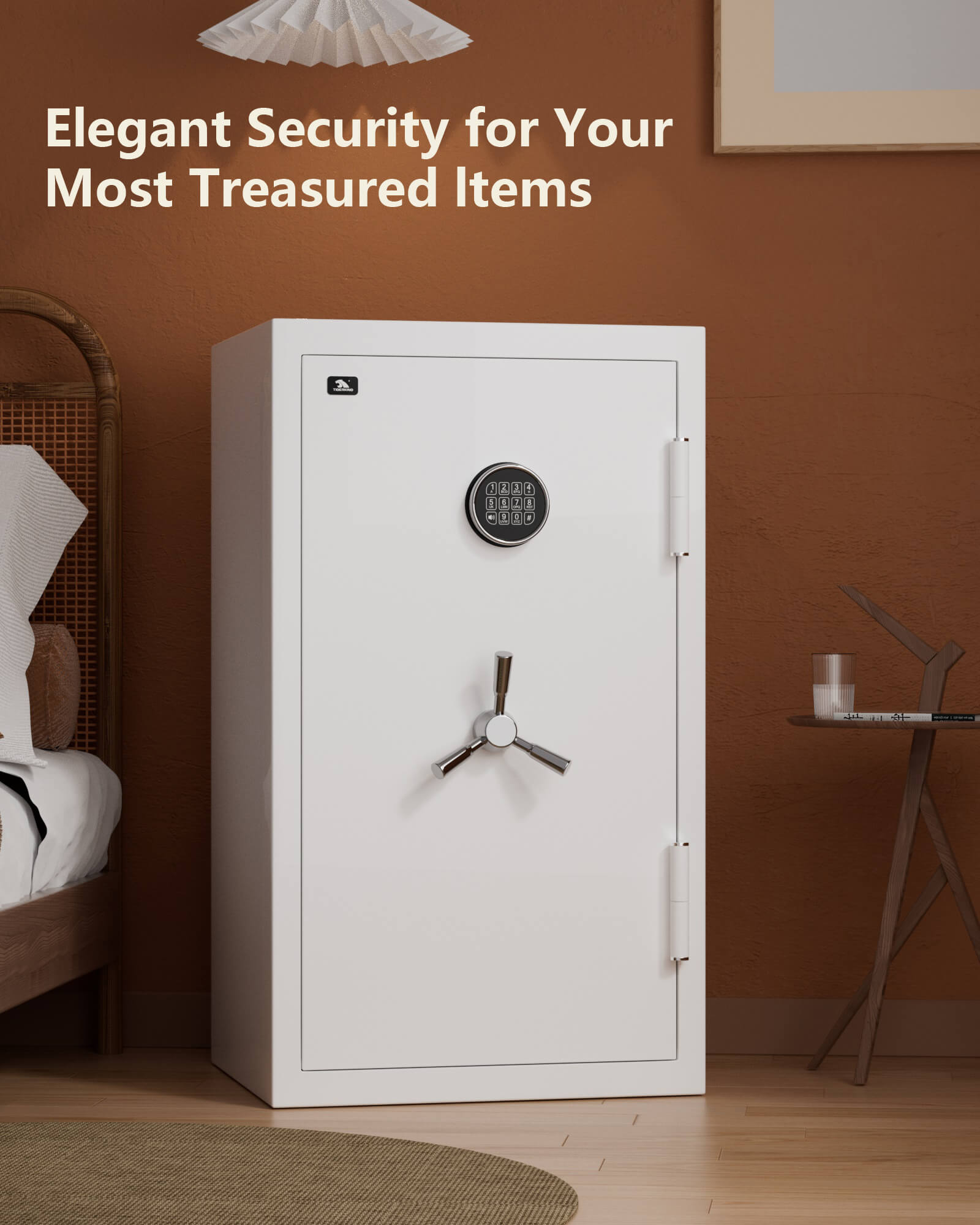TIGERKING SPARK3822 8.78 Cu Ft Fireproof and Waterproof Safe look like furniture, Best Safe For Home Fireproof Heavy-Duty Steel Large Floor Safe for Home & Office