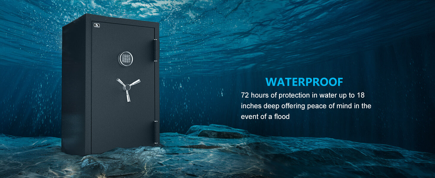 TIGERKING 8.78 Cu Ft Fireproof and Waterproof Safe with Digital Keypad, DIY Pegboard Door, Heavy-Duty Steel Large Floor Safe for Home & Office, 30-Min 1200°F Fireproof & 72-Hr Waterproof Protection
