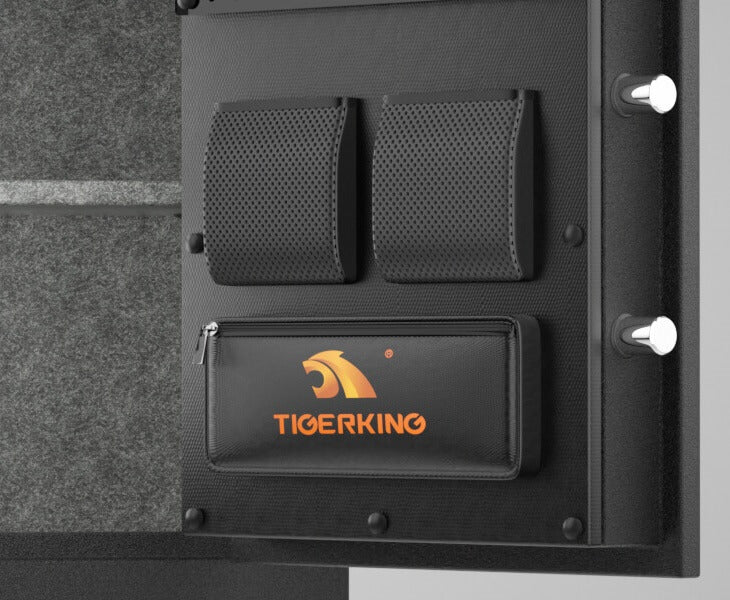 TIGERKING 8.78 Cu Ft Fireproof and Waterproof Safe with Digital Keypad, DIY Pegboard Door, Heavy-Duty Steel Large Floor Safe for Home & Office, 30-Min 1200°F Fireproof & 72-Hr Waterproof Protection