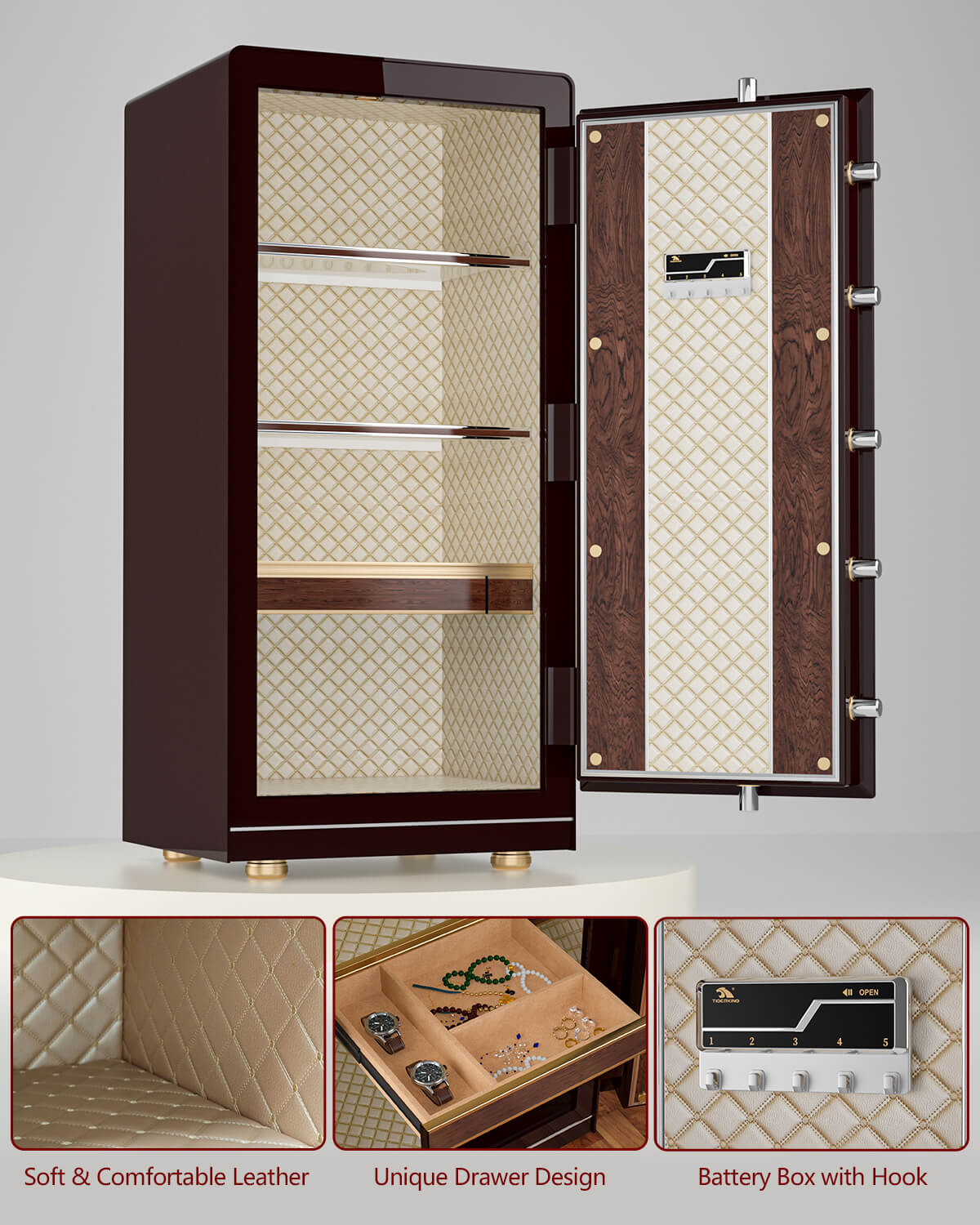120BH Red 12.28 cu.ft | Extra Large Biometric Home Safe