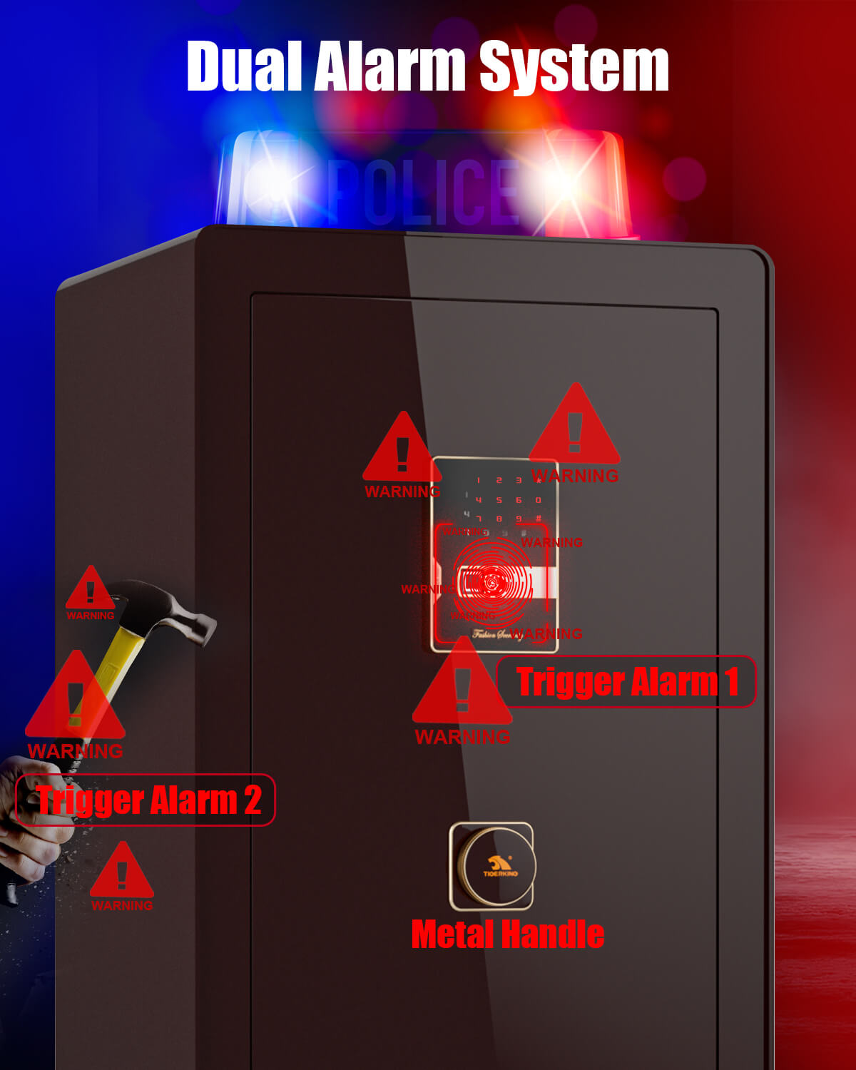 120BH Red 12.28 cu.ft | Extra Large Biometric Home Safe