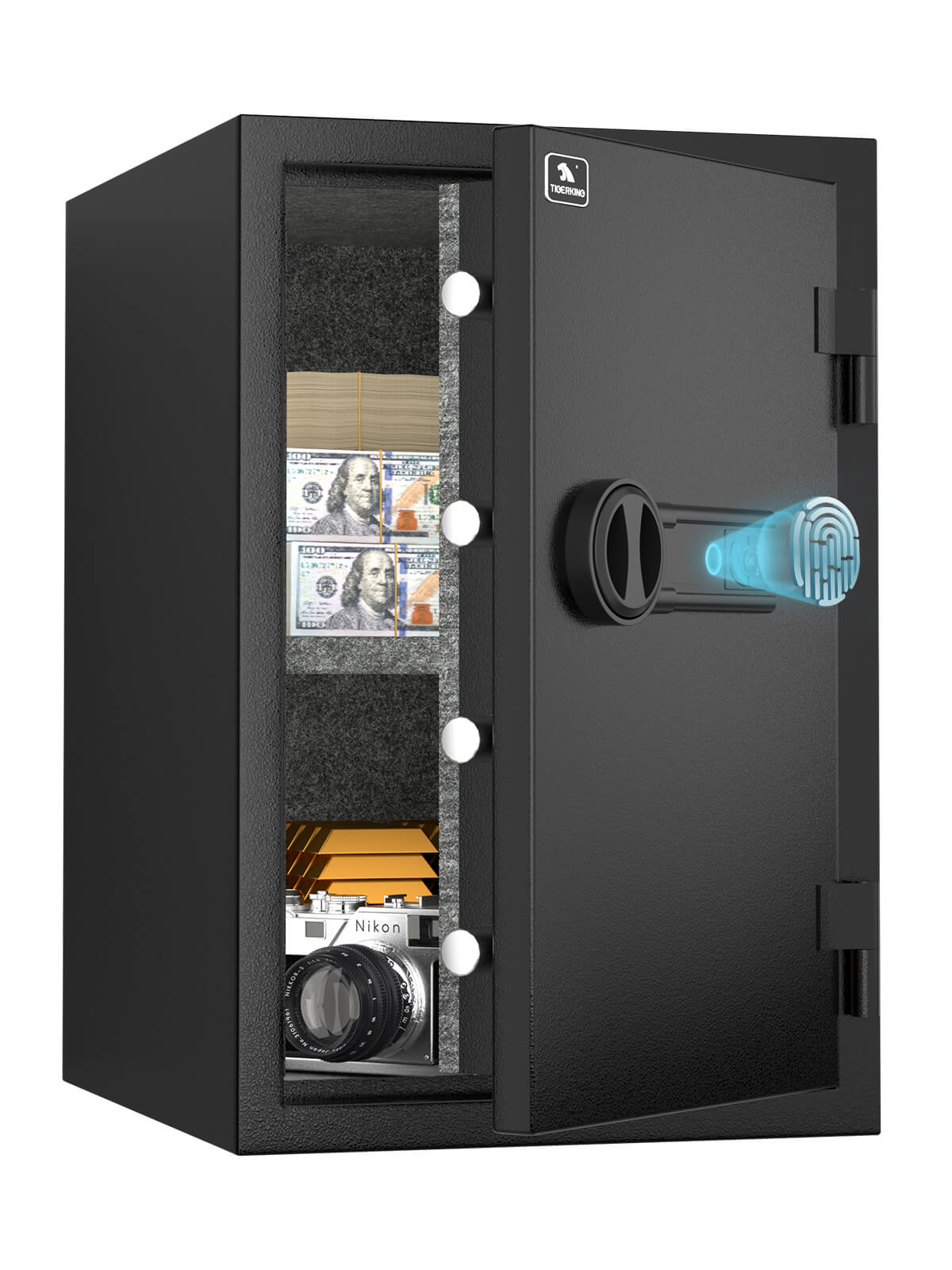 Fireproof Safe With Fingerprint 1.8 Cubic Feet - FPSD51FR TIGERKING SAFE