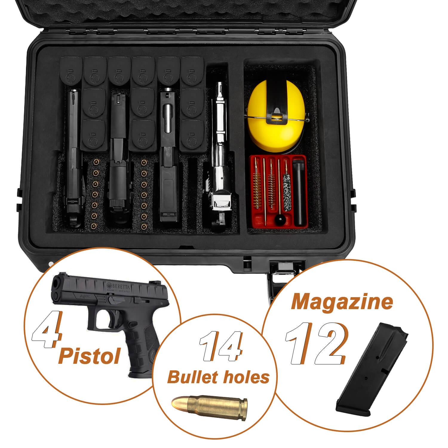 Waterproof Hard Pistol Case / 5 Pistols