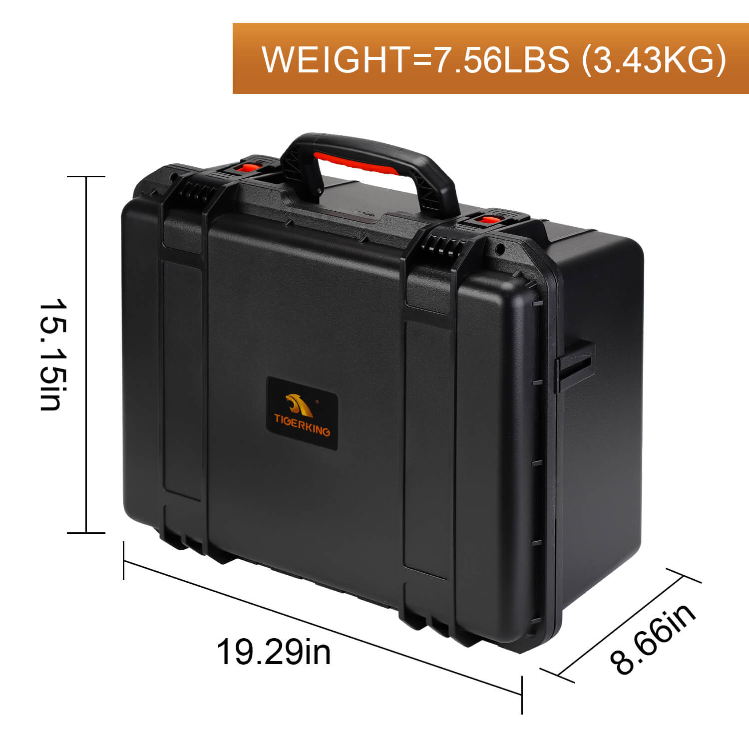 TIGERKING 8 Pistols Hard Pistol Case Waterproof Hard Handgun Storage