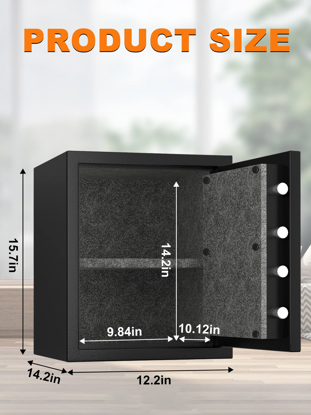 TigerKing 30 Min Fireproof Home Safes Fingerprint 1.24 CU.ft FPSD40FR