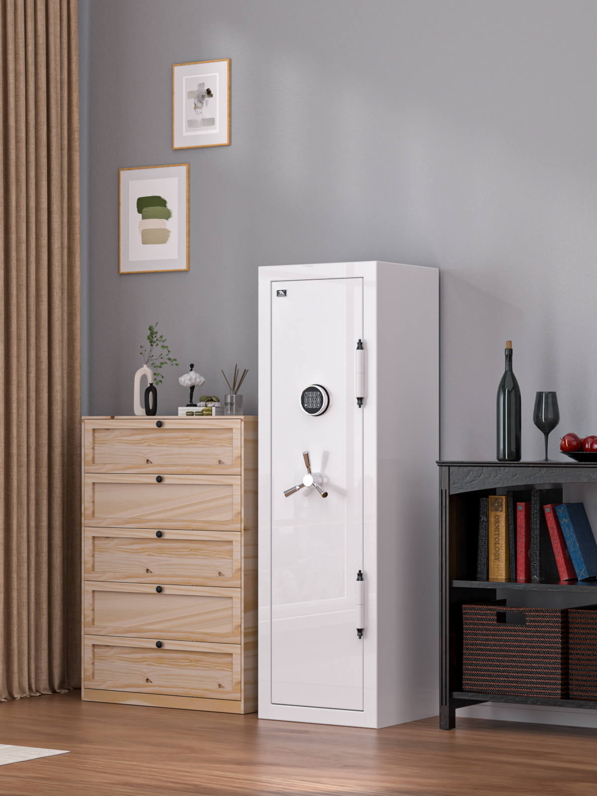 TigerKing Extra Large Fireproof Jewelry Safe Heavy Duty Home Safe White 8.12 cu.ft SPARK