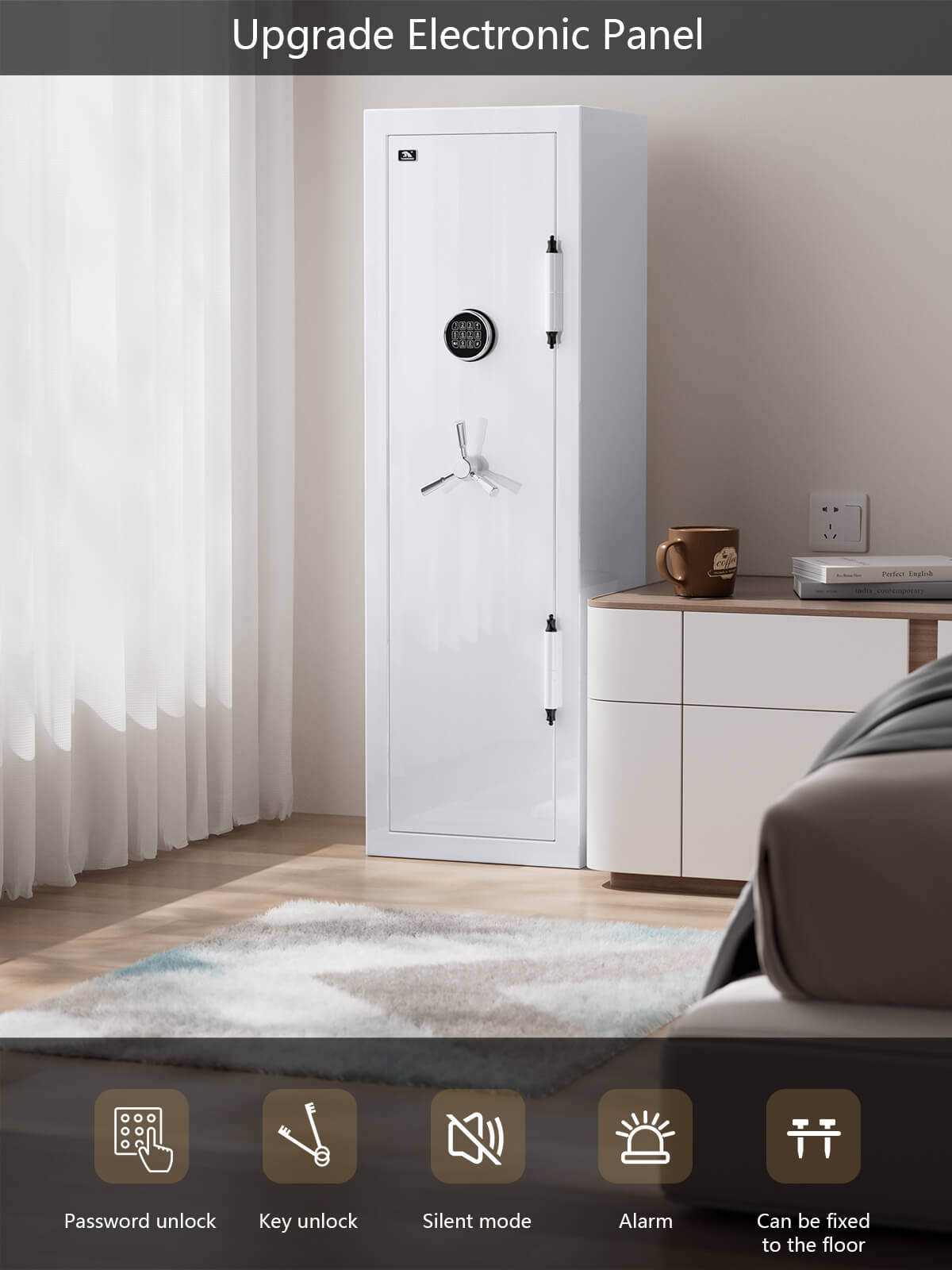 TigerKing Extra Large Fireproof Jewelry Safe Heavy Duty Home Safe White 8.12 cu.ft SPARK