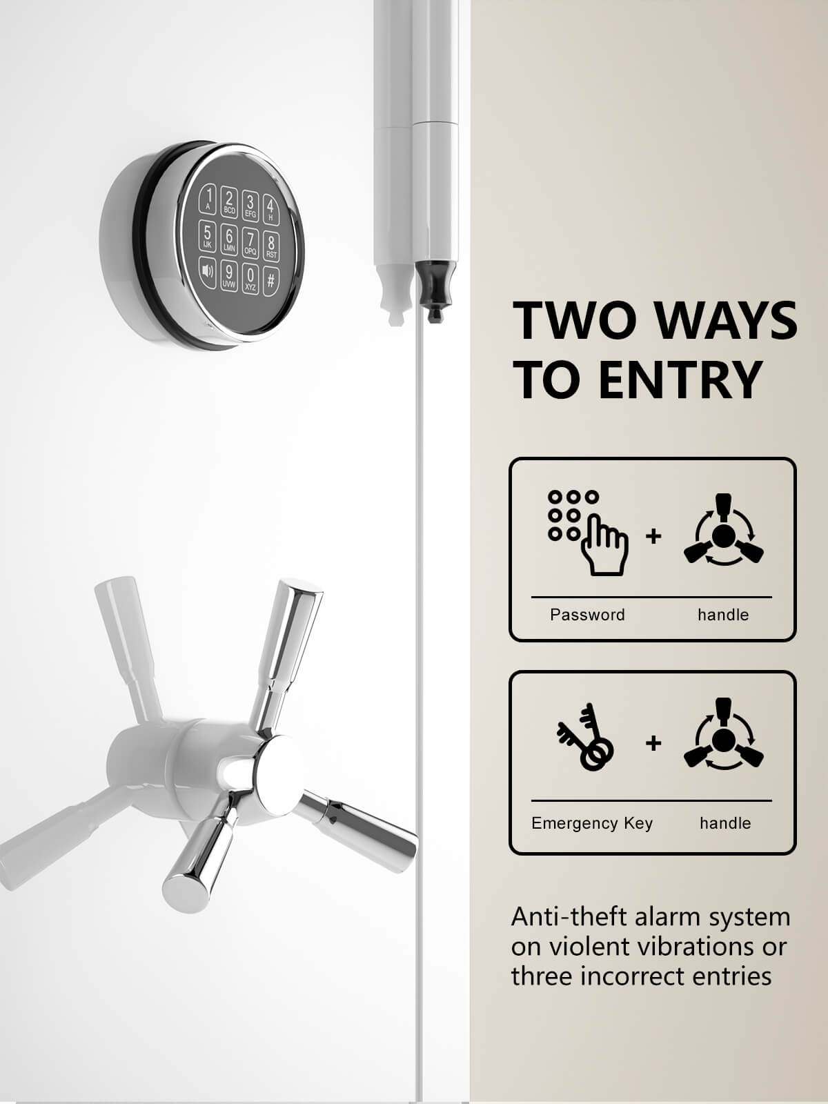 TigerKing Extra Large Fireproof Jewelry Safe Heavy Duty Home Safe White 8.12 cu.ft SPARK