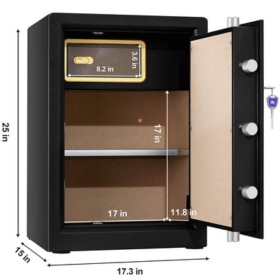 Compact Safe 3.7 cu.ft, Anti-Drill Small Home Garage Document Safe - 63XH