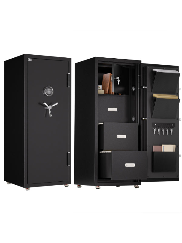 Large Document Safe 16 Cu.Ft 2-Hour Fireproof with 4-Drawer, 489 lb Safe - FF4D