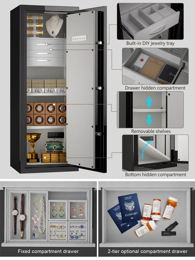 Extra Large 3-Drawer Fireproof Jewelry Safe 13.12 cu.ft SPARK5922 SE
