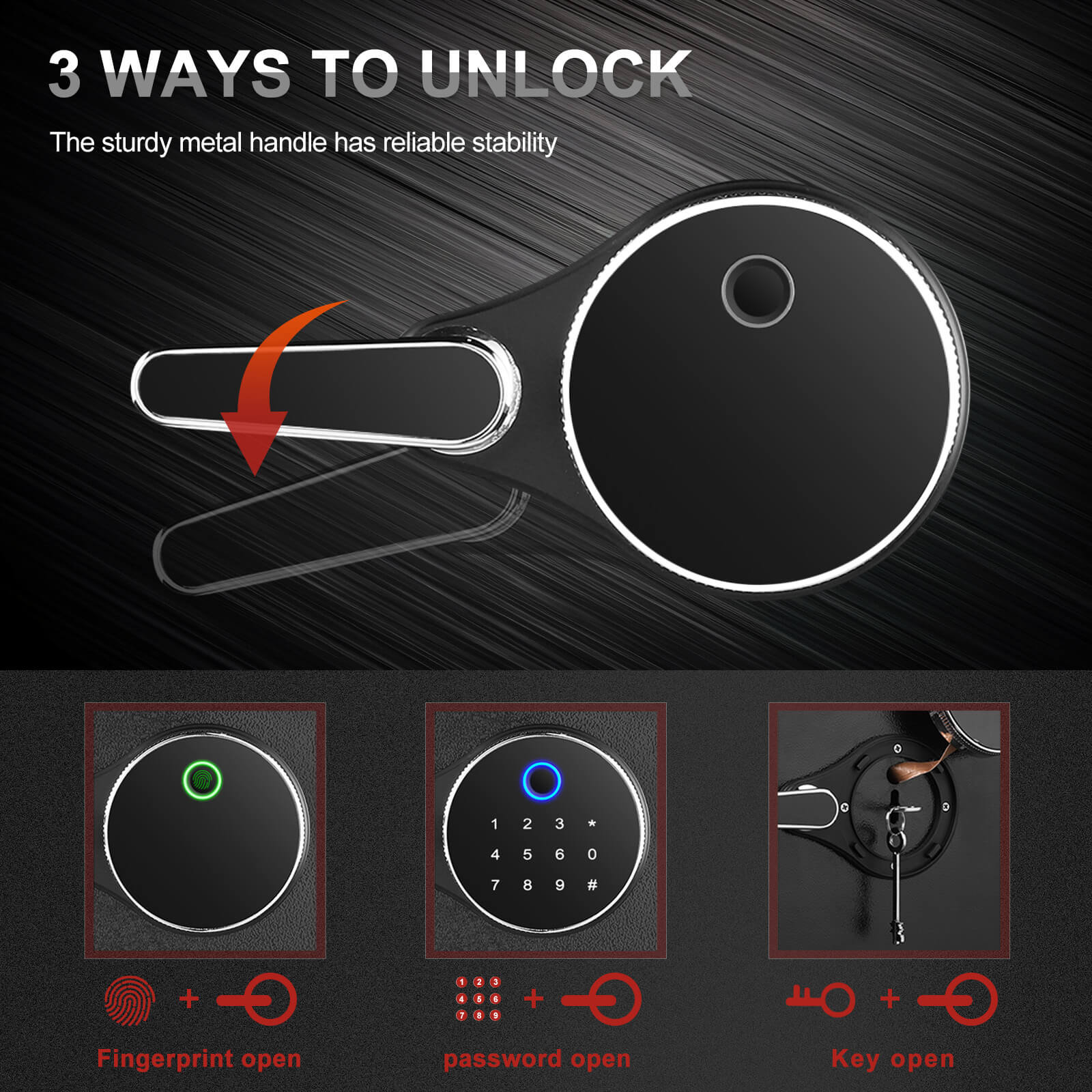 Fireproof Safe with Fingerprint 2.3 Cubic Feet 42OE - TIGERKING 的副本 TIGERKING SAFE