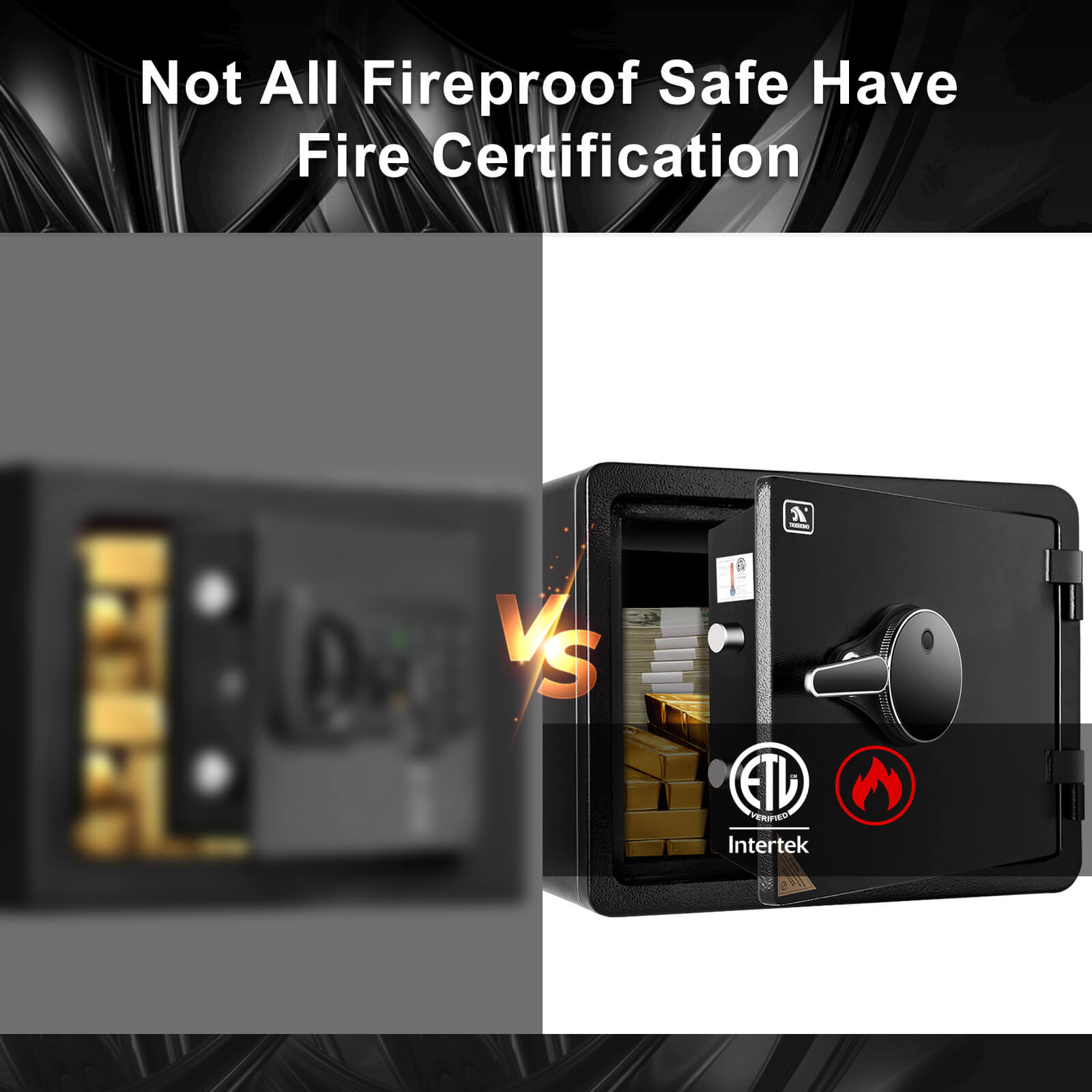 Fireproof Safe with Fingerprint 2.3 Cubic Feet 42OE - TIGERKING 的副本 TIGERKING SAFE