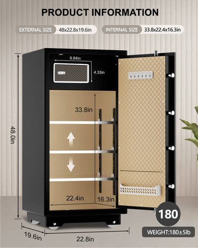 Extra Large 11.5 cu.ft Heavy Duty Safe, Alloy Steel Storage Safe for Home - 120XH-1