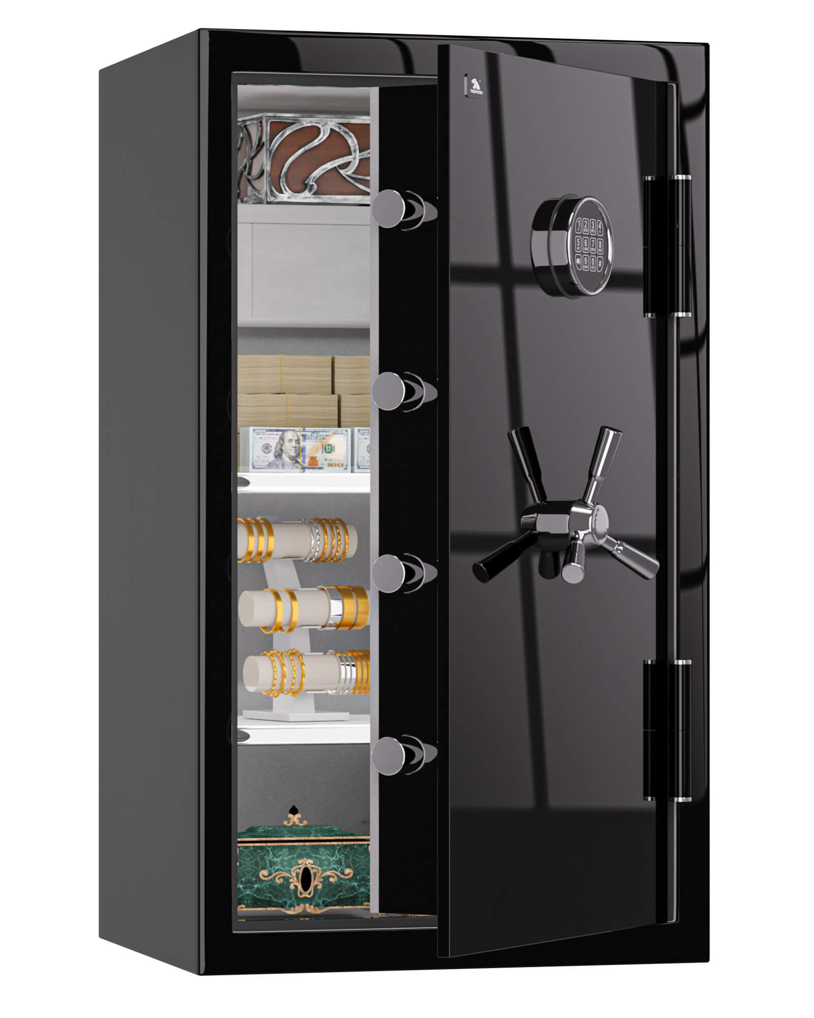 TIGERKING SPARK3822 8.78 Cu Ft Fireproof and Waterproof Safe look like furniture, Heavy-Duty Steel Large Floor Safe for Home & Office