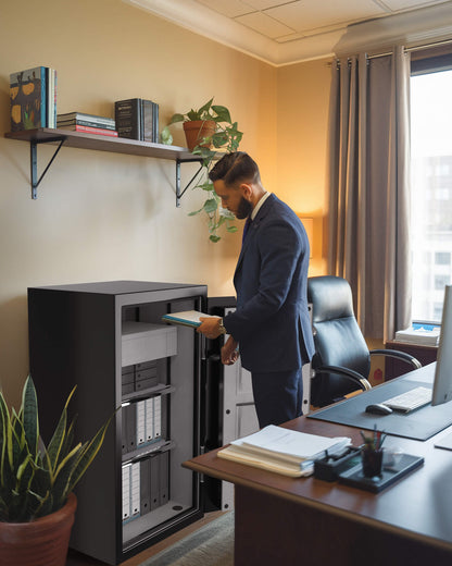 TIGERKING SPARK3822 8.78 Cu Ft Fireproof and Waterproof Safe look like furniture, Heavy-Duty Steel Large Floor Safe for Home & Office