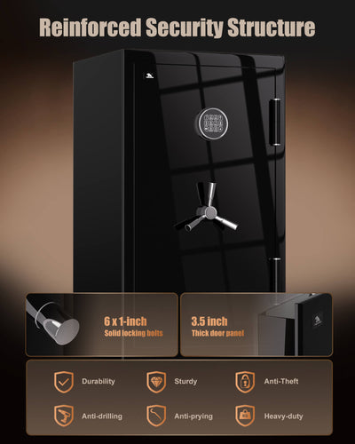 Large Home Safe 8.78 cu.ft, Fireproof Waterproof Safe with Custom Storage - SPARK 3822