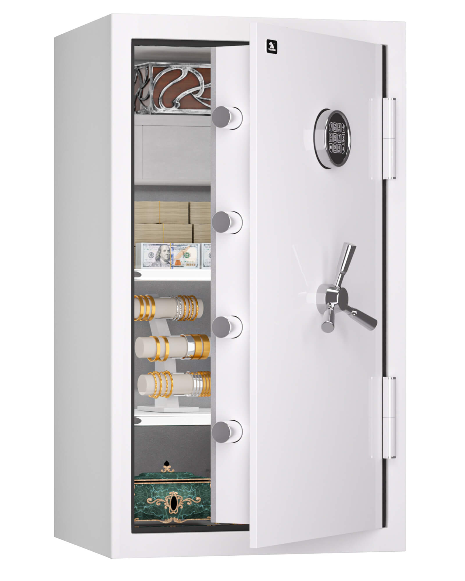 TIGERKING SPARK3822 8.78 Cu Ft Fireproof and Waterproof Safe look like furniture, Best Safe For Home Fireproof Heavy-Duty Steel Large Floor Safe for Home & Office