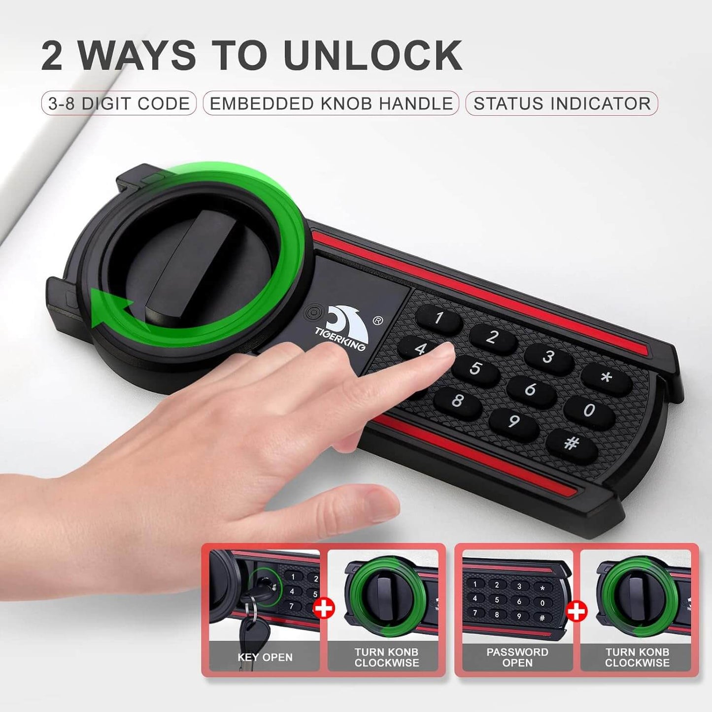 Digital Keypad Safe Box 1.8 Cubic Feet - E50SPW TIGERKING SAFE