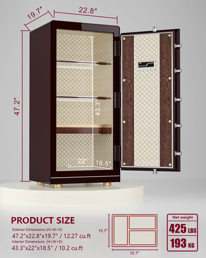 120BH Red 12.28 cu.ft | Extra Large Biometric Home Safe