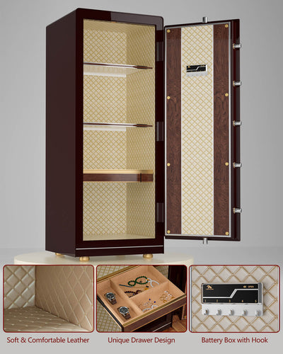 150BH Red | 17.8 cu.ft Heavy Duty Biometric Home Safe