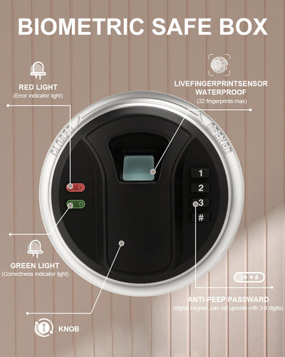 Mini Closet Safe With Fingerprint - E25FED