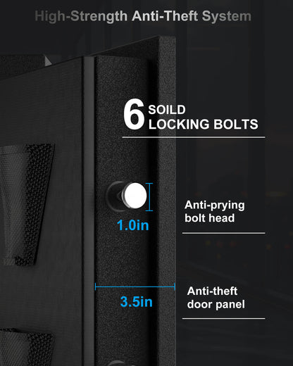 TIGERKING adventurer 3822 Tactical 8.78 cu-ft Fireproof and Waterproof home Safe Large Fireproof Floor Safe for home use with Handgun Holsters