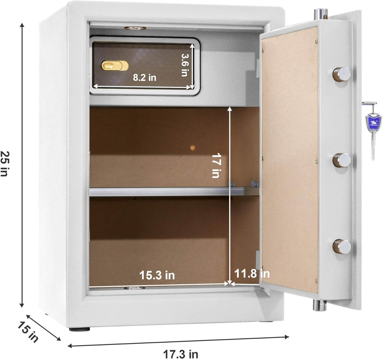 TigerKing Jewelry Home Safe Large Business Safes White ‎3.7 CU.ft 63XH