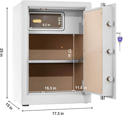 TigerKing Jewelry Home Safe Large Business Safes White ‎3.7 CU.ft 63XH