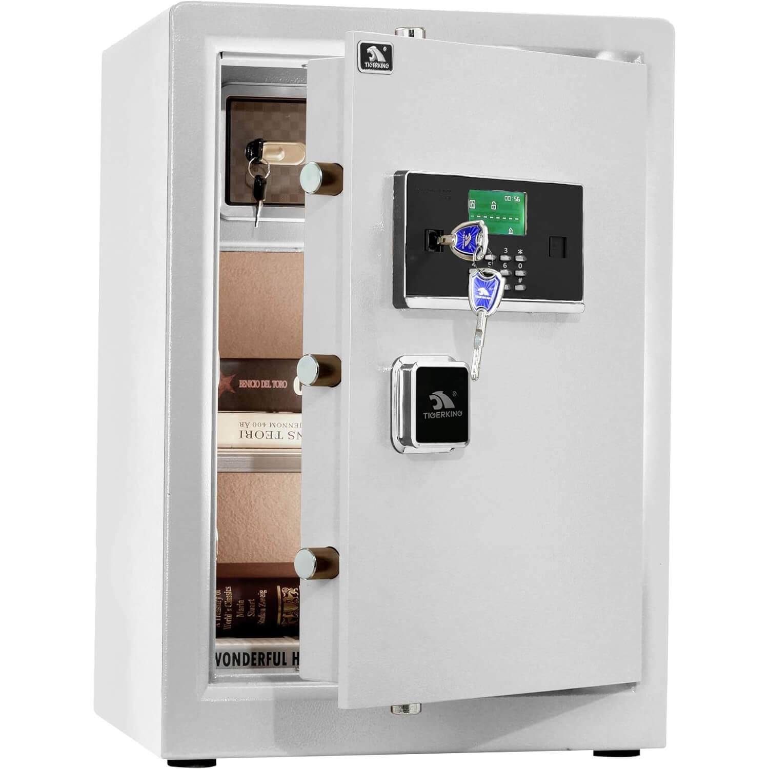 TigerKing Jewelry Home Safe Large Business Safes White ‎3.7 CU.ft 63XH