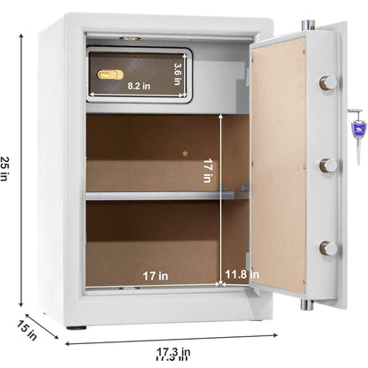 TigerKing Jewelry Home Safe Large Business Safes White ‎3.7 CU.ft 63XH