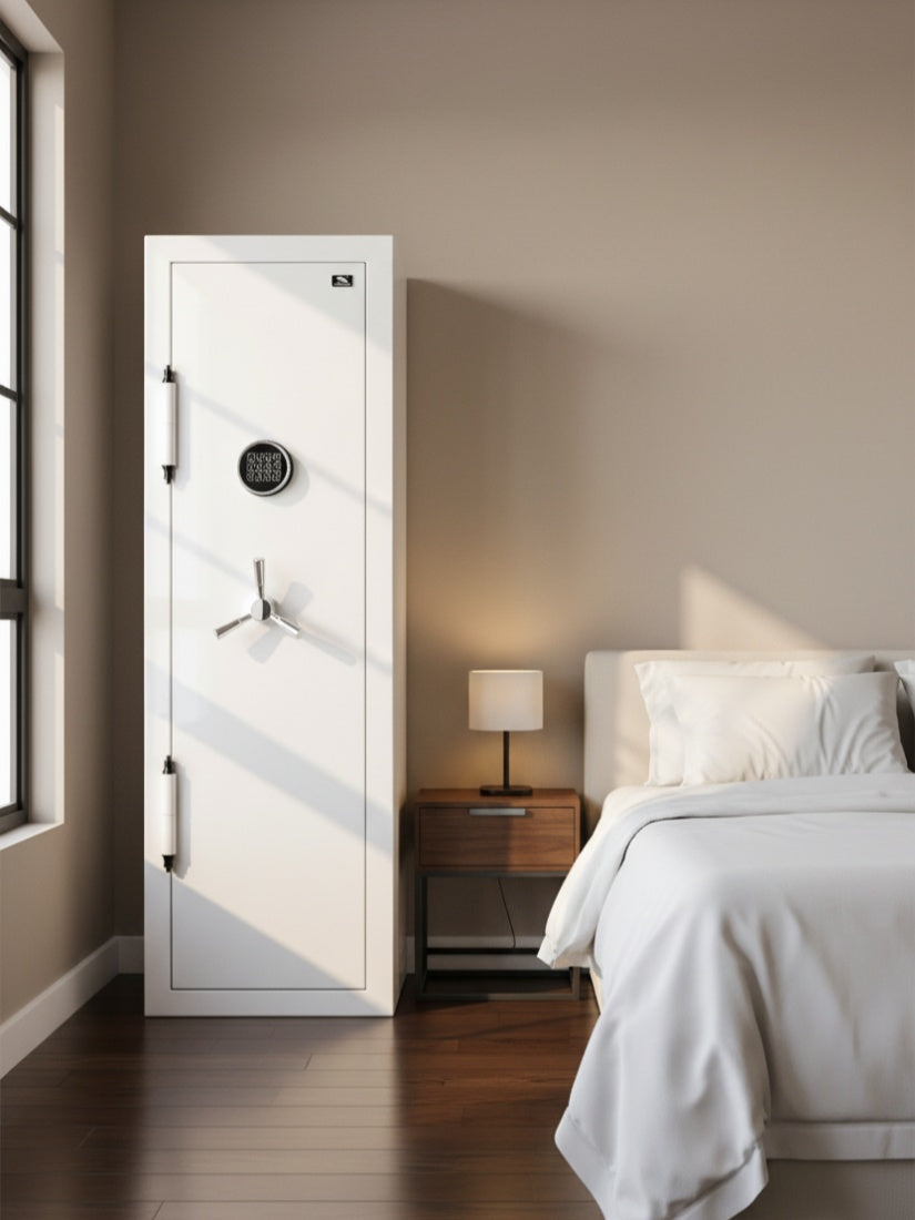 TIGERKING SAFE SPARK 5517 Left Hinged Safe Heavy Duty Fireproof Jewelry Safe 8 cu ft White Left Opening Fireproof Home Safe Box