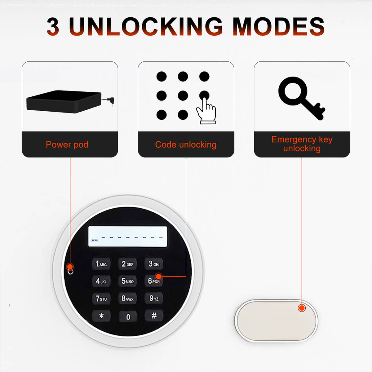 TigerKing Mini Digital Keypad Home Safe Small Closet Safe 1 CU.ft E25LK