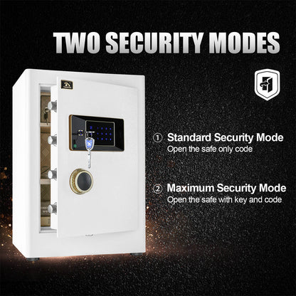 TigerKing Safe Touch Screen Luxury Safe for Home safe box for documents 2.05 CU.ft White 58JJH