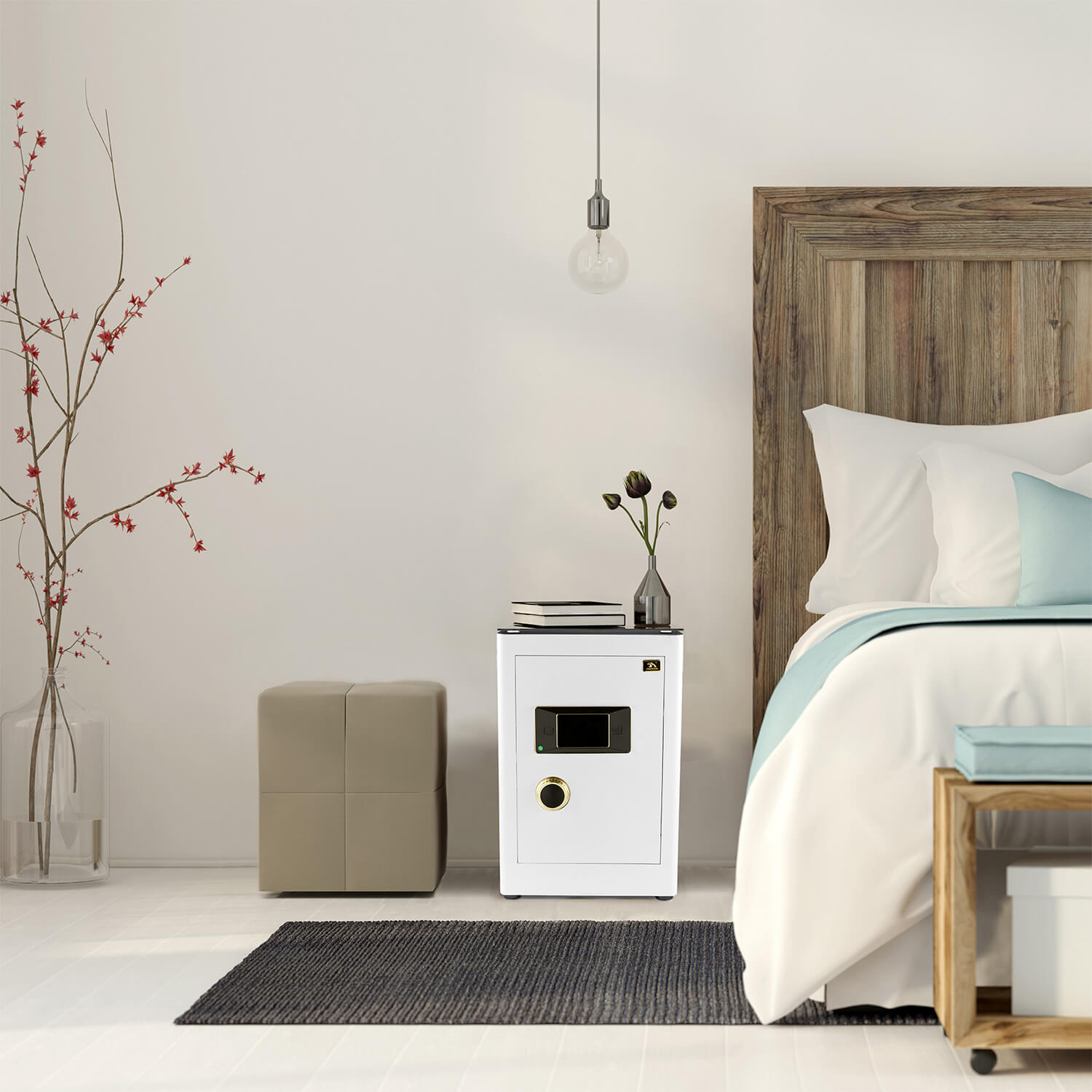 TigerKingSafe Touch Screen Luxury Safe for Home 2.05 CU.ft White 58JJH ...