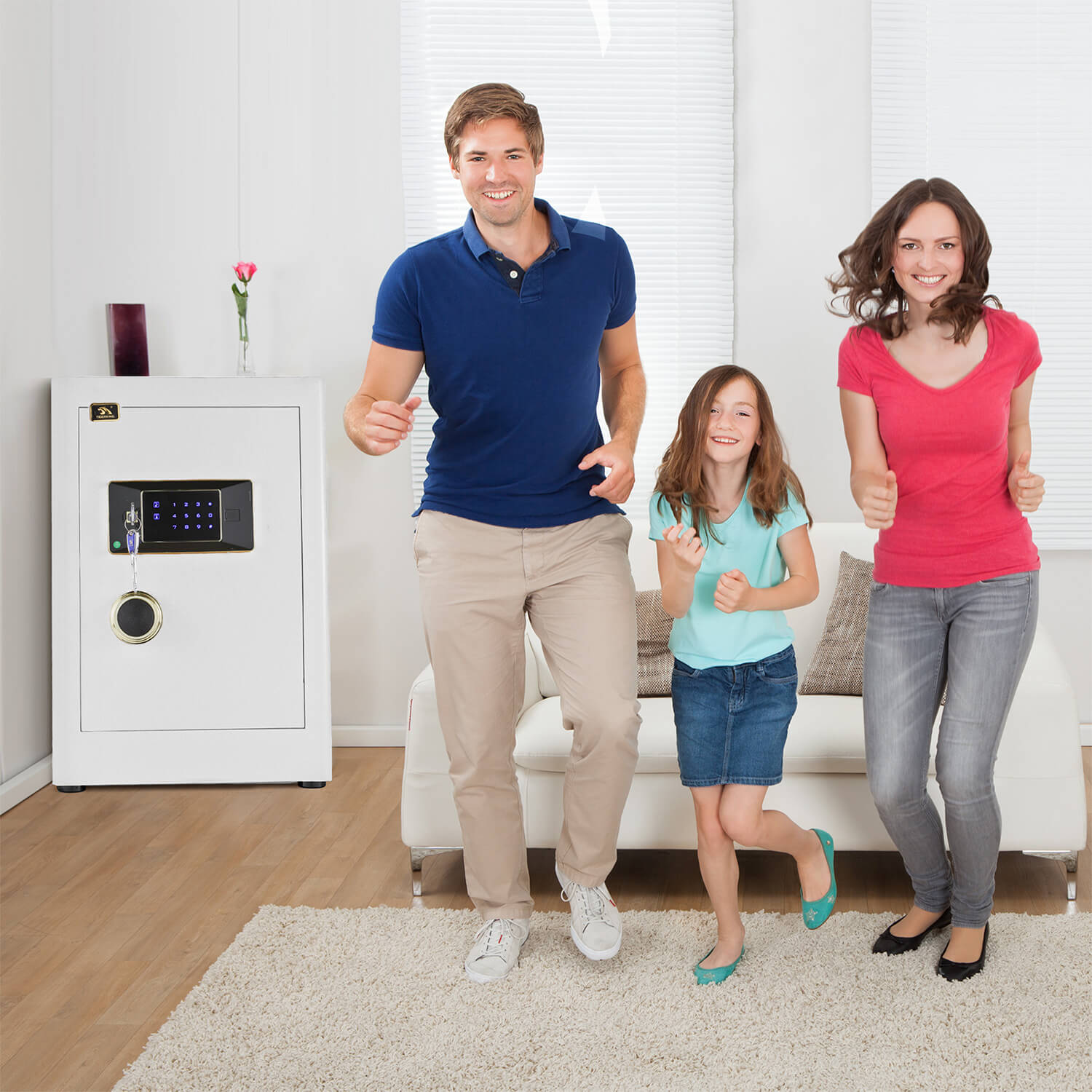 TigerKingSafe Touch Screen Luxury Safe for Home 2.05 CU.ft White 58JJH ...