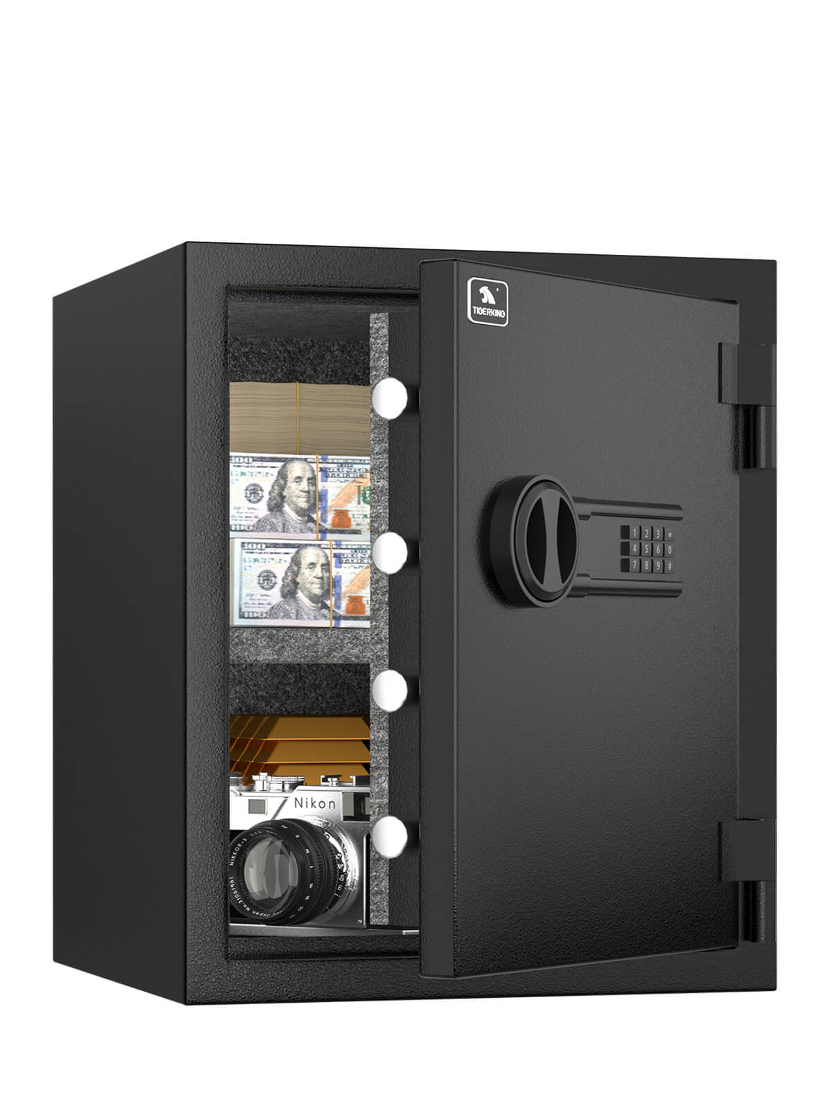 Fireproof safe with Digital Lock 1.24 Cubic Feet FPSD40 TIGERKING SAFE