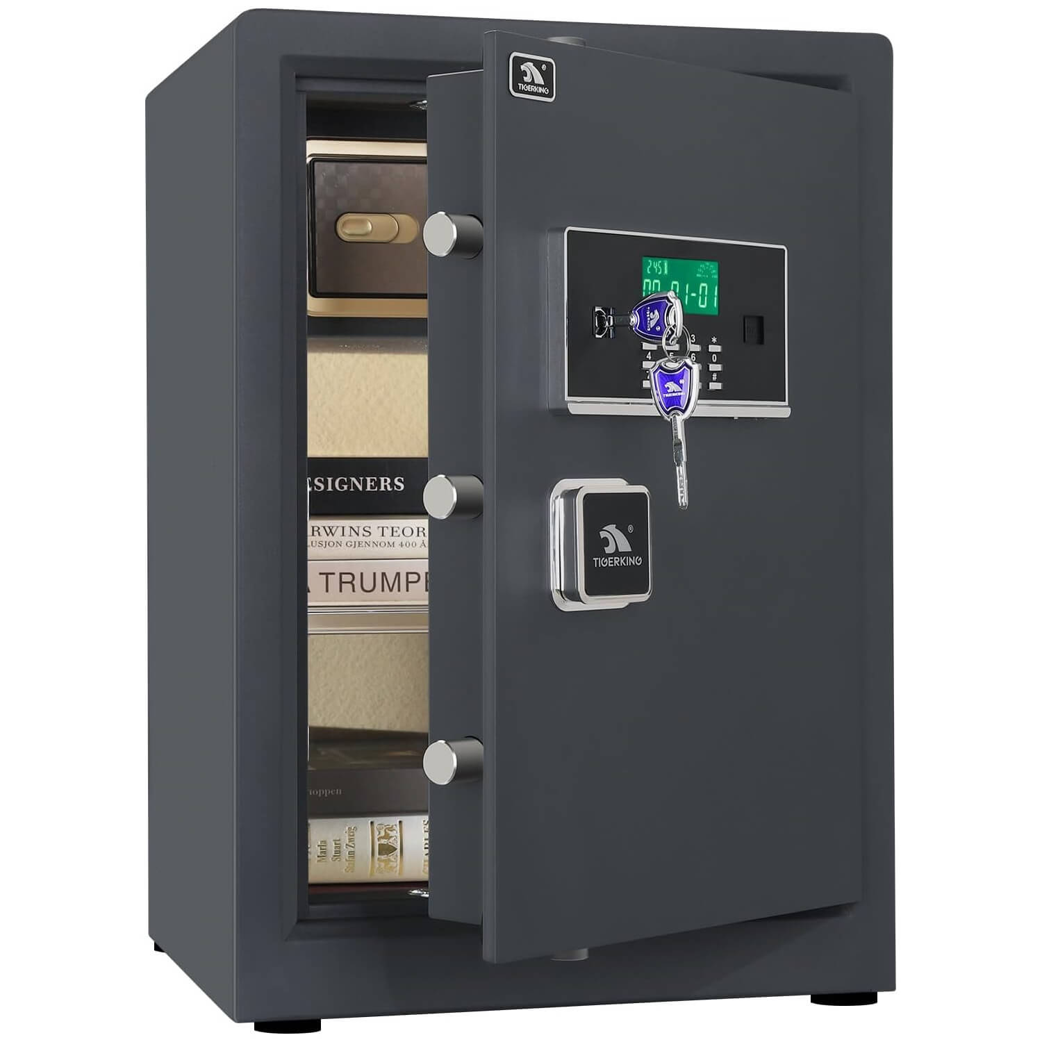 TigerKing Jewelry Home Safe Large Business Safes Grey ‎3.7 CU.ft 63XH
