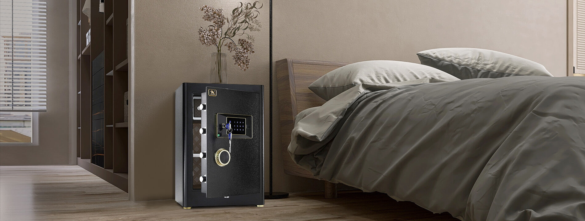 Touch Screen Home Safe 2.05 Cubic Feet Black 58JJH TigerKing home safe banner