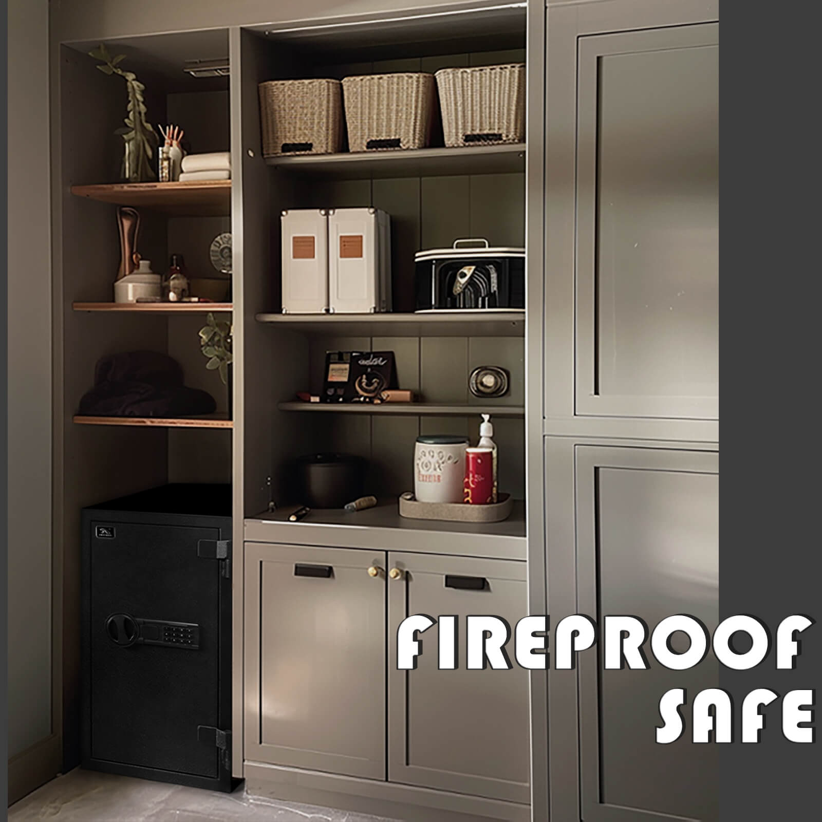 Tigerking Fireproof Big Safe box 30 mins fireproof home safe banner