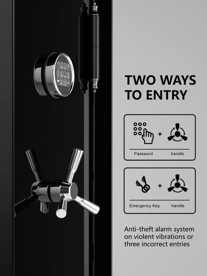 TigerKing Spark 5517 plus 8.12 cu.ft fireproof jewelry safe with 3 drawers/black/entry method